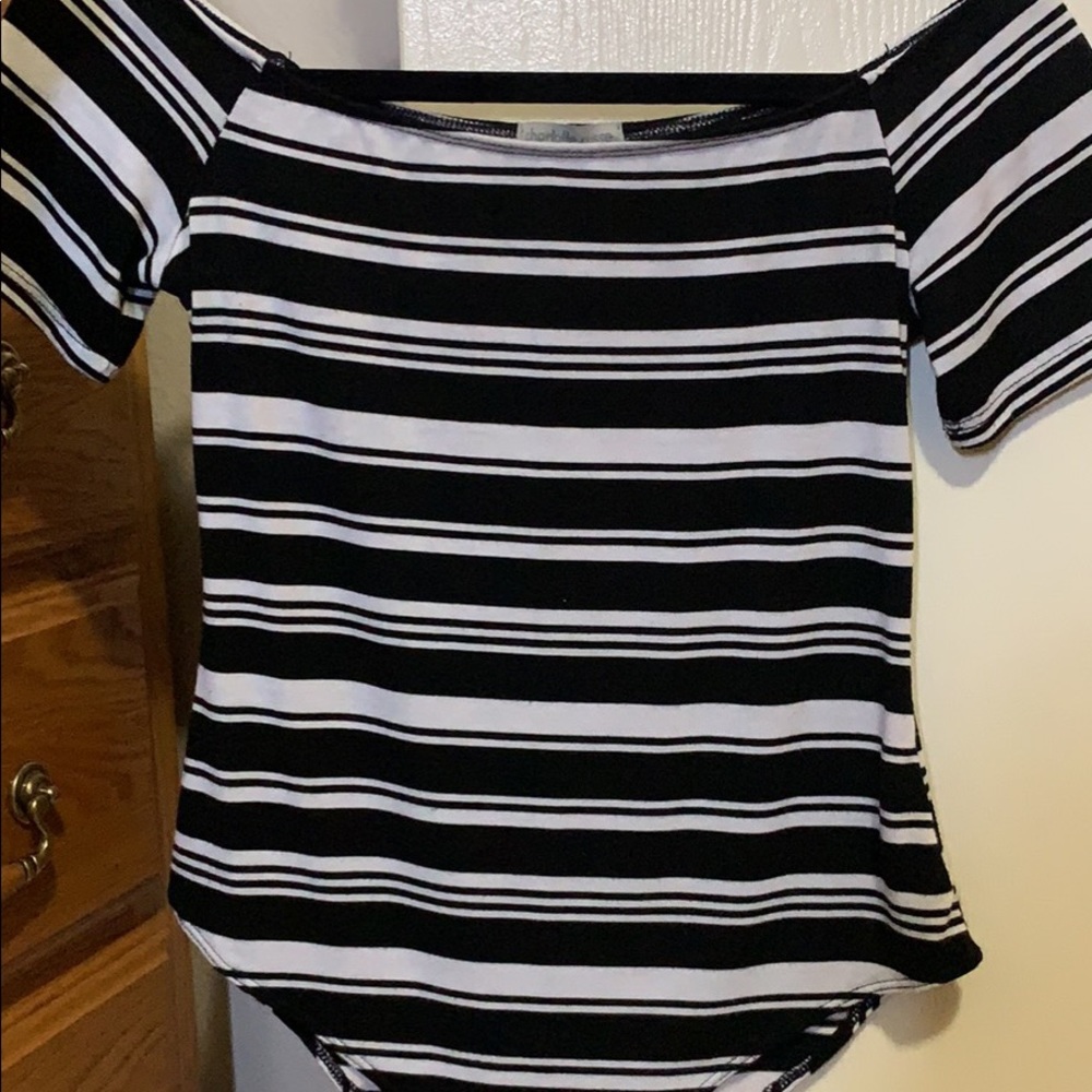 Black & white body suit